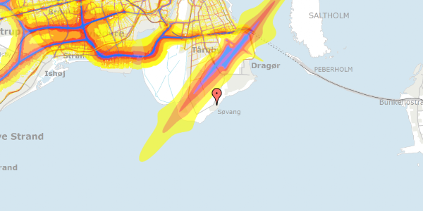 Trafikstøjkort på Fælledvej 189, 2791 Dragør