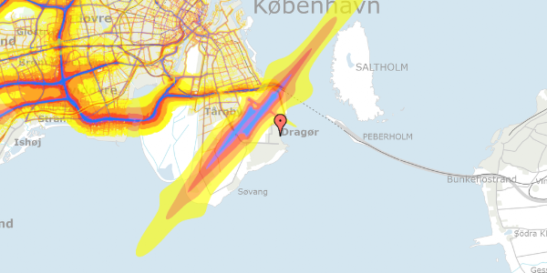 Trafikstøjkort på Grithsvej 10, 2791 Dragør