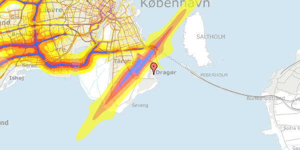 Trafikstøjkort på Hartkornsvej 32, 2791 Dragør