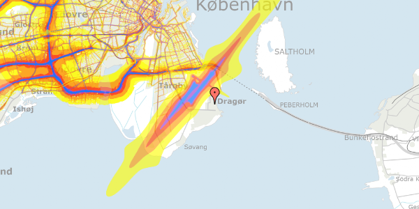 Trafikstøjkort på Hartkornsvej 34, 2791 Dragør