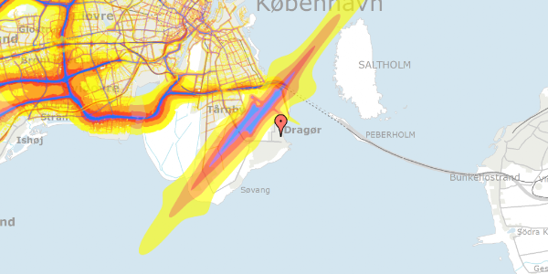 Trafikstøjkort på Hyldeengen 5, 2791 Dragør