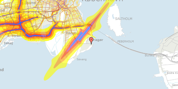 Trafikstøjkort på Kai Lippmanns Alle 13, 2791 Dragør