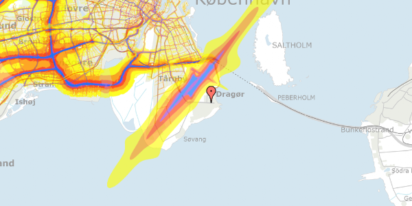 Trafikstøjkort på Kronager 18, 2791 Dragør