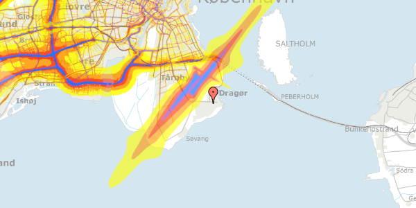 Trafikstøjkort på Kronager 33, 2791 Dragør