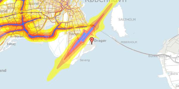 Trafikstøjkort på Kronager 40, 2791 Dragør