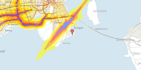 Trafikstøjkort på Krudttårnsvej 13, 2. th, 2791 Dragør