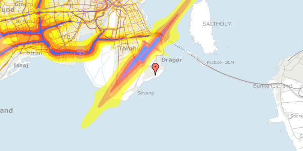 Trafikstøjkort på Krudttårnsvej 119, 2. th, 2791 Dragør