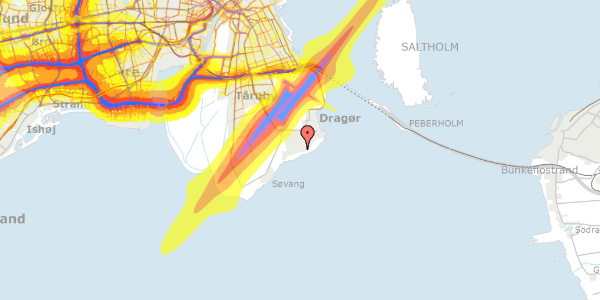 Trafikstøjkort på Krudttårnsvej 121, 1. th, 2791 Dragør