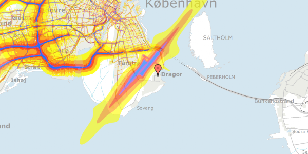 Trafikstøjkort på Køjevænget 1, 2791 Dragør