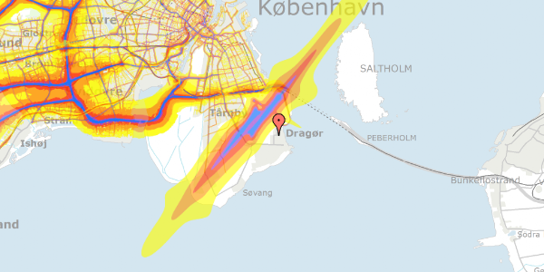 Trafikstøjkort på Køjevænget 28, 2791 Dragør