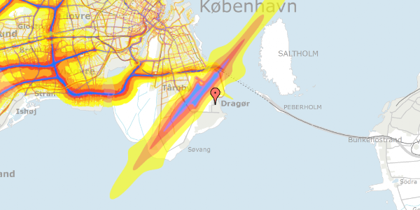 Trafikstøjkort på Køjevænget 34, 2791 Dragør