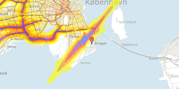 Trafikstøjkort på Køjevænget 72, 2791 Dragør