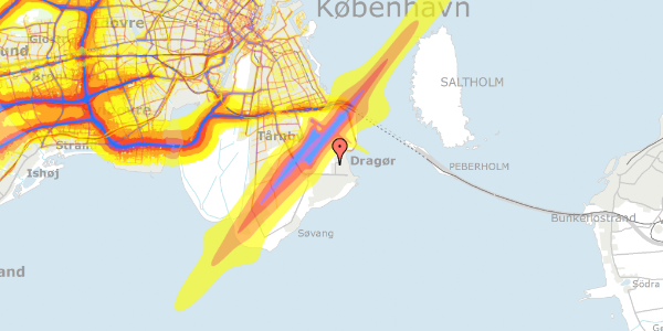 Trafikstøjkort på Køjevænget 74, 2791 Dragør