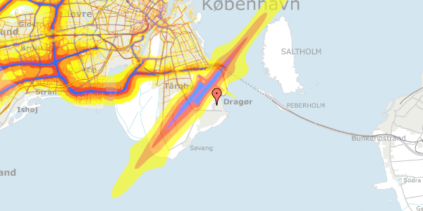 Trafikstøjkort på Køjevænget 79, 2791 Dragør