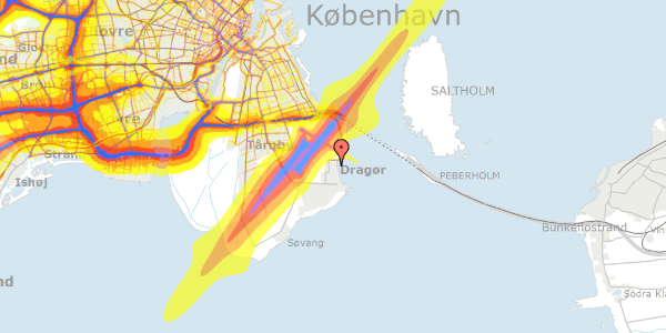 Trafikstøjkort på Ndr Strandvej 28, 2791 Dragør