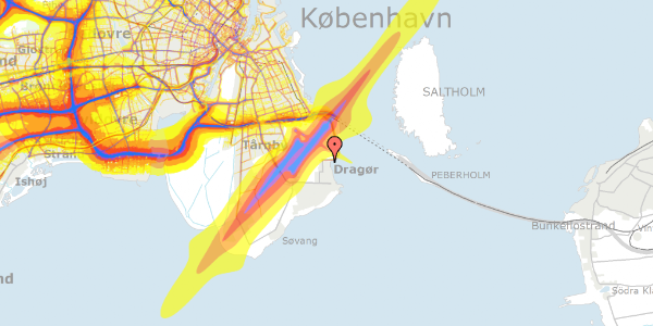 Trafikstøjkort på Ndr Strandvej 43, 2791 Dragør