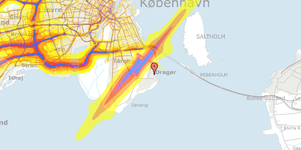 Trafikstøjkort på Neelsvej 1, 2791 Dragør