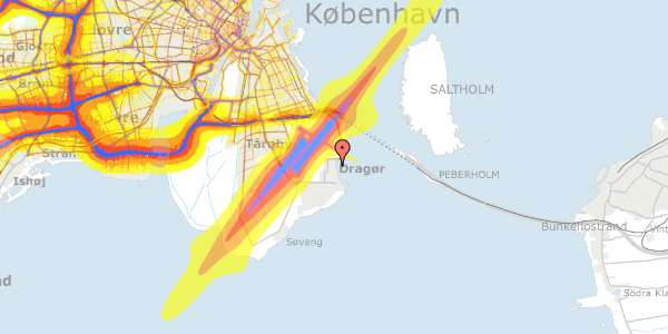 Trafikstøjkort på Nordstrands Alle 6, 2791 Dragør