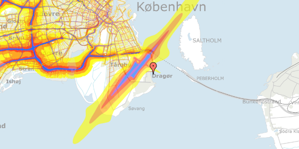 Trafikstøjkort på Nordstrands Alle 14, 2791 Dragør