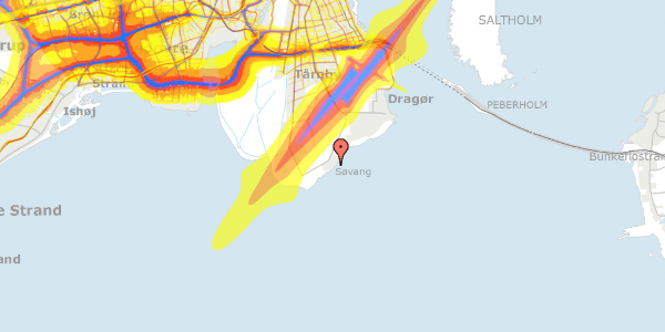 Trafikstøjkort på Poppelvej 121, 2791 Dragør