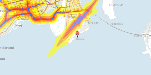 Trafikstøjkort på Poppelvej 129, 2791 Dragør