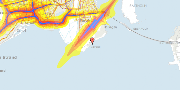 Trafikstøjkort på Poppelvej 139, 2791 Dragør