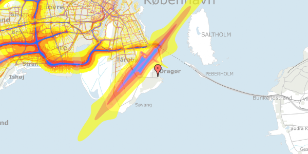 Trafikstøjkort på Rosenengen 8, 2791 Dragør