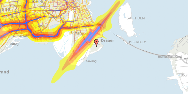 Trafikstøjkort på Rytterager 18, 2791 Dragør