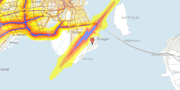 Trafikstøjkort på Rytterager 46, 2791 Dragør