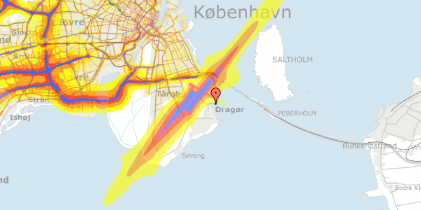 Trafikstøjkort på Skansevej 2, 2791 Dragør