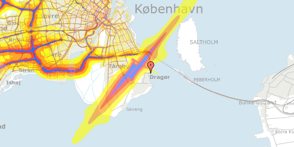 Trafikstøjkort på Skansevej 17, 2791 Dragør