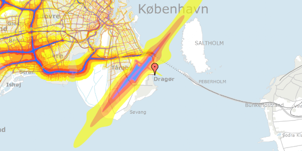 Trafikstøjkort på Skansevej 21, 2791 Dragør