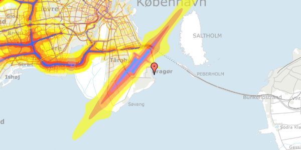 Trafikstøjkort på Stationsvej 21, 2791 Dragør