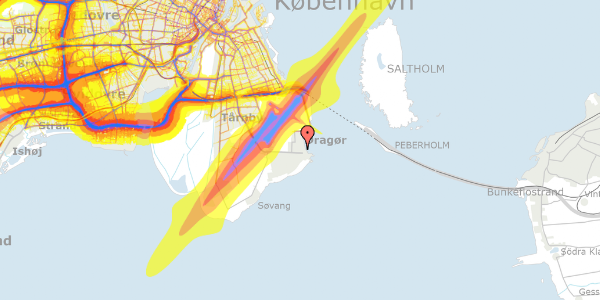 Trafikstøjkort på Stationsvænget 13, 2. th, 2791 Dragør