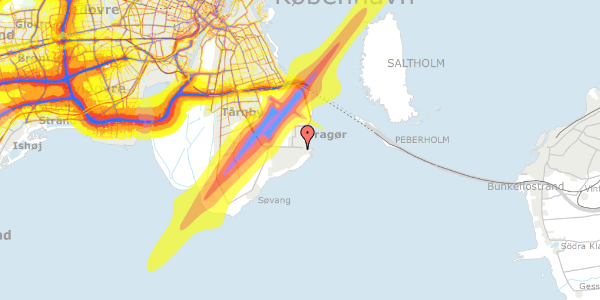 Trafikstøjkort på Stautz Alle 1D, 2791 Dragør