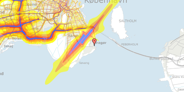 Trafikstøjkort på Støbervænget 13, 2791 Dragør