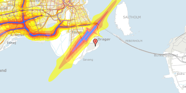 Trafikstøjkort på Sydstrandsvej 34, 2791 Dragør