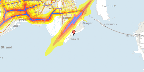 Trafikstøjkort på Søvej 3, 2791 Dragør