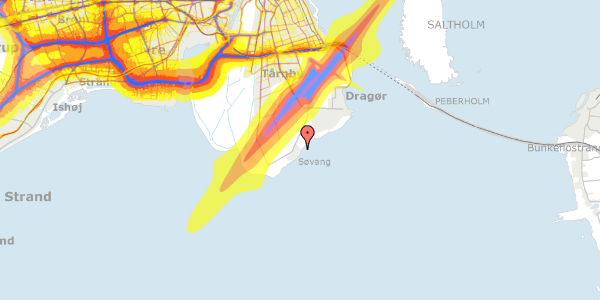 Trafikstøjkort på Søvej 11, 2791 Dragør