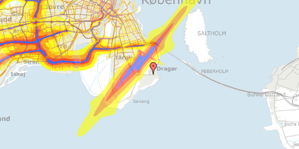 Trafikstøjkort på Thimandsvænget 9, 2791 Dragør