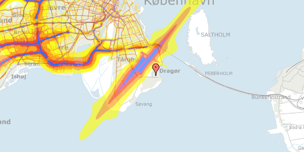 Trafikstøjkort på Thimandsvænget 19, 2791 Dragør