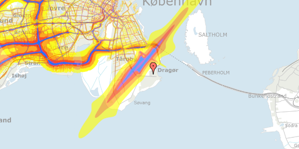 Trafikstøjkort på Thimandsvænget 20, 2791 Dragør