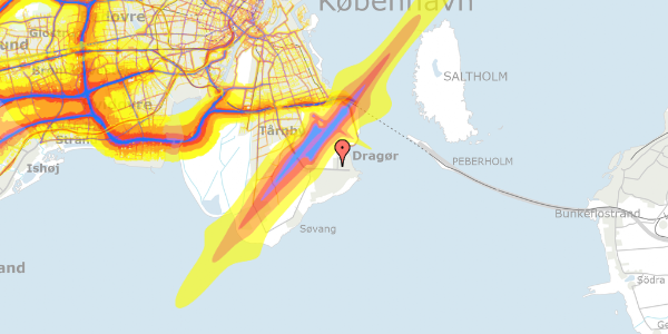 Trafikstøjkort på Thimandsvænget 33, 2791 Dragør