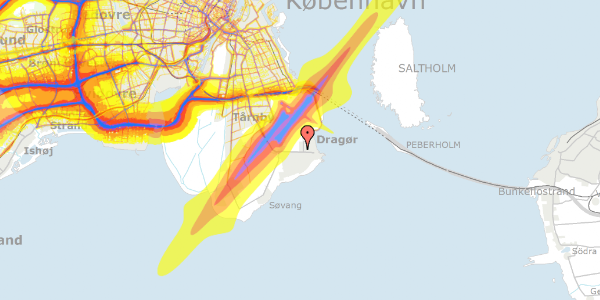 Trafikstøjkort på Thimandsvænget 35, 2791 Dragør