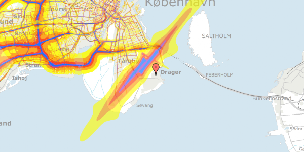 Trafikstøjkort på Thimandsvænget 98, 2791 Dragør