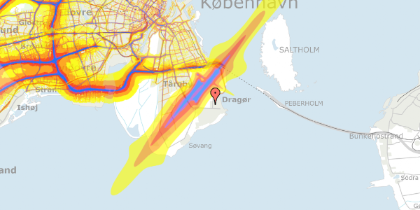 Trafikstøjkort på Thimandsvænget 104, 2791 Dragør