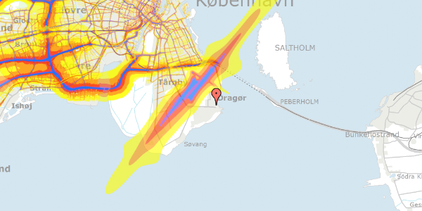 Trafikstøjkort på Tjørneengen 1, 2791 Dragør