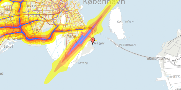 Trafikstøjkort på Treinsvej 4, 2791 Dragør