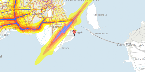 Trafikstøjkort på Vestgrønningen 17, 2791 Dragør