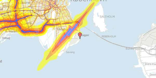 Trafikstøjkort på Vestgrønningen 22, 2791 Dragør